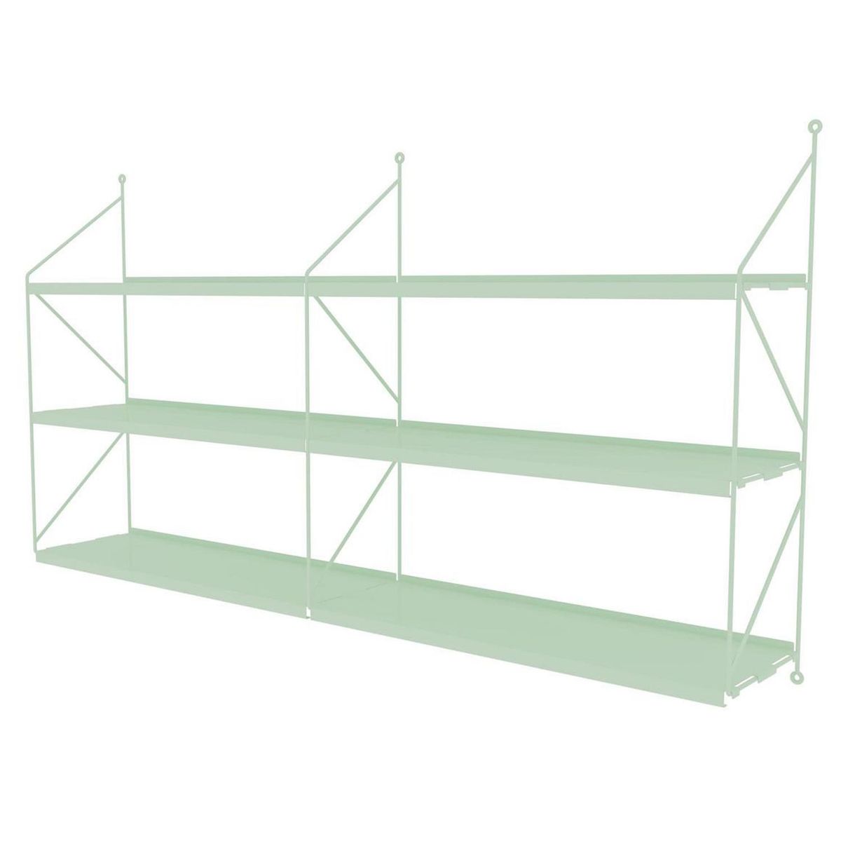 DUCASSE - Repisa Angolo Dúo Acero 6 Nivel(es) 120x64x20 cm Verde