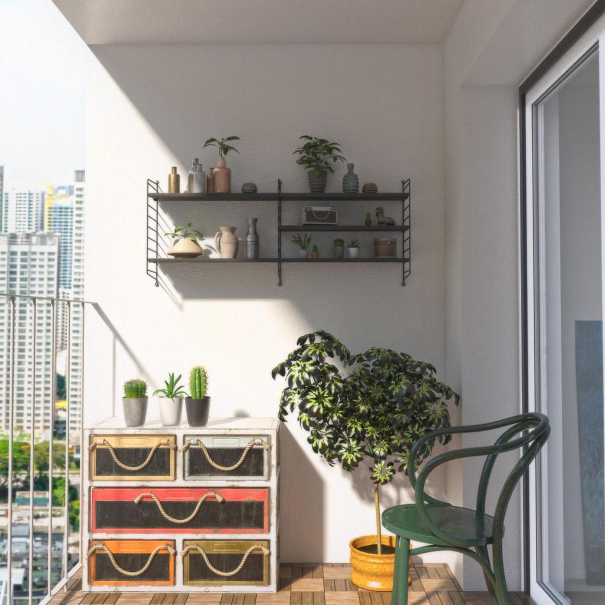 DUCASSE - Repisa Vintage Dúo Acero 5 Nivel(es) 120x50x20 cm Negro