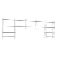 Repisa Vintage Multi Acero 14 Nivel(es) 300x100x20 cm Blanco