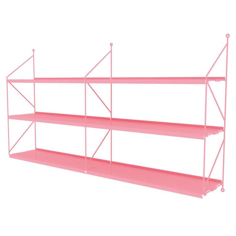 DUCASSE - Repisa Angolo Dúo Acero 6 Nivel(es) 120x64x20 cm Rosado