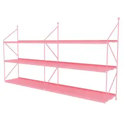 DUCASSE - Repisa Angolo Dúo Acero 6 Nivel(es) 120x64x20 cm Rosado