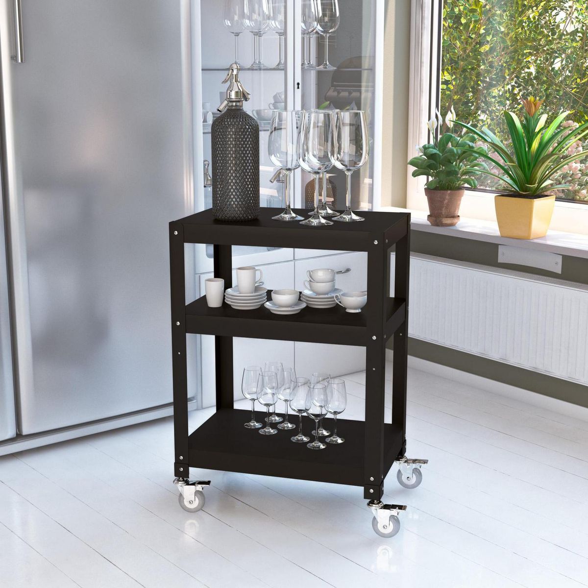 DUCASSE - Carro Organizador 56x78.5x36 cm Negro