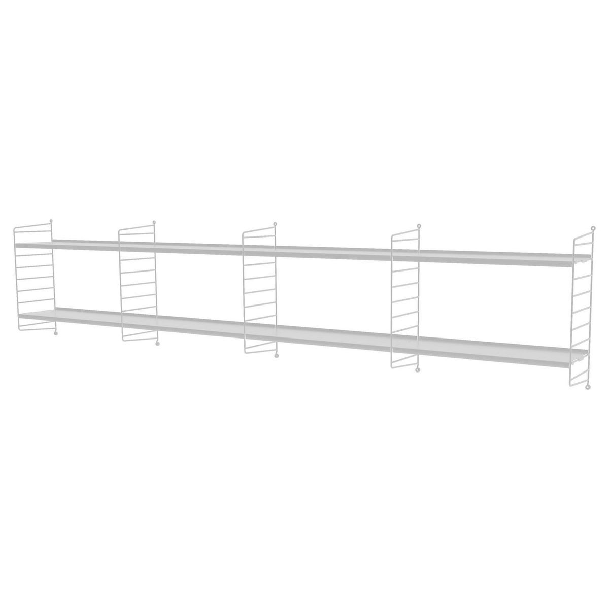 DUCASSE - Repisa Vintage Quatro Acero 8 Nivel(es) 240x50x20 cm Blanco