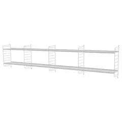 DUCASSE - Repisa Vintage Quatro Acero 8 Nivel(es) 240x50x20 cm Blanco