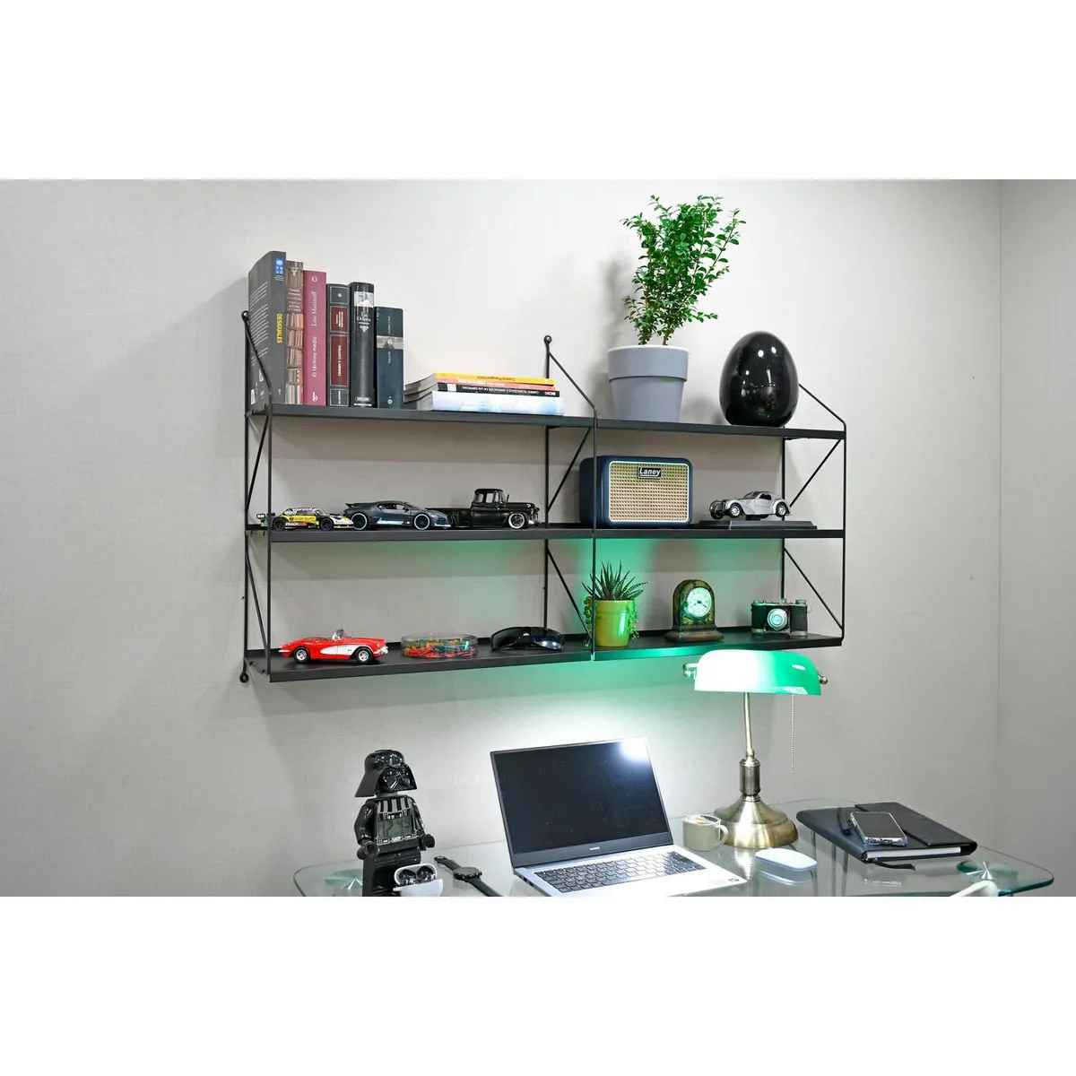 DUCASSE - Repisa Angolo Dúo Acero 6 Nivel(es) 120x64x20 cm Negro