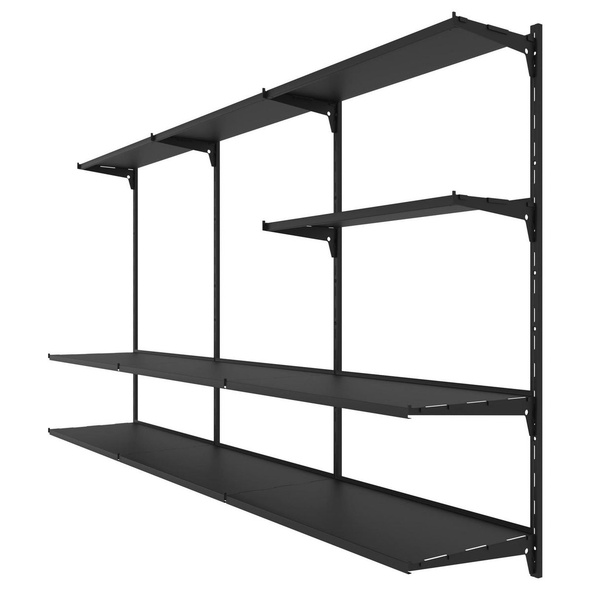 DUCASSE - Estante Acero 10 Nivel(es) 180x100x30 cm Negro