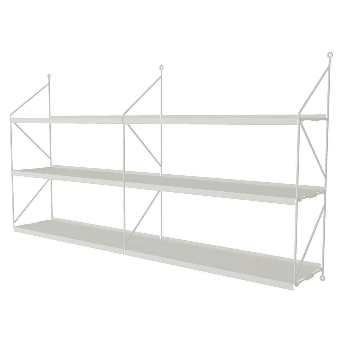 DUCASSE - Repisa Angolo Dúo Acero 6 Nivel(es) 120x64x20 cm Blanco