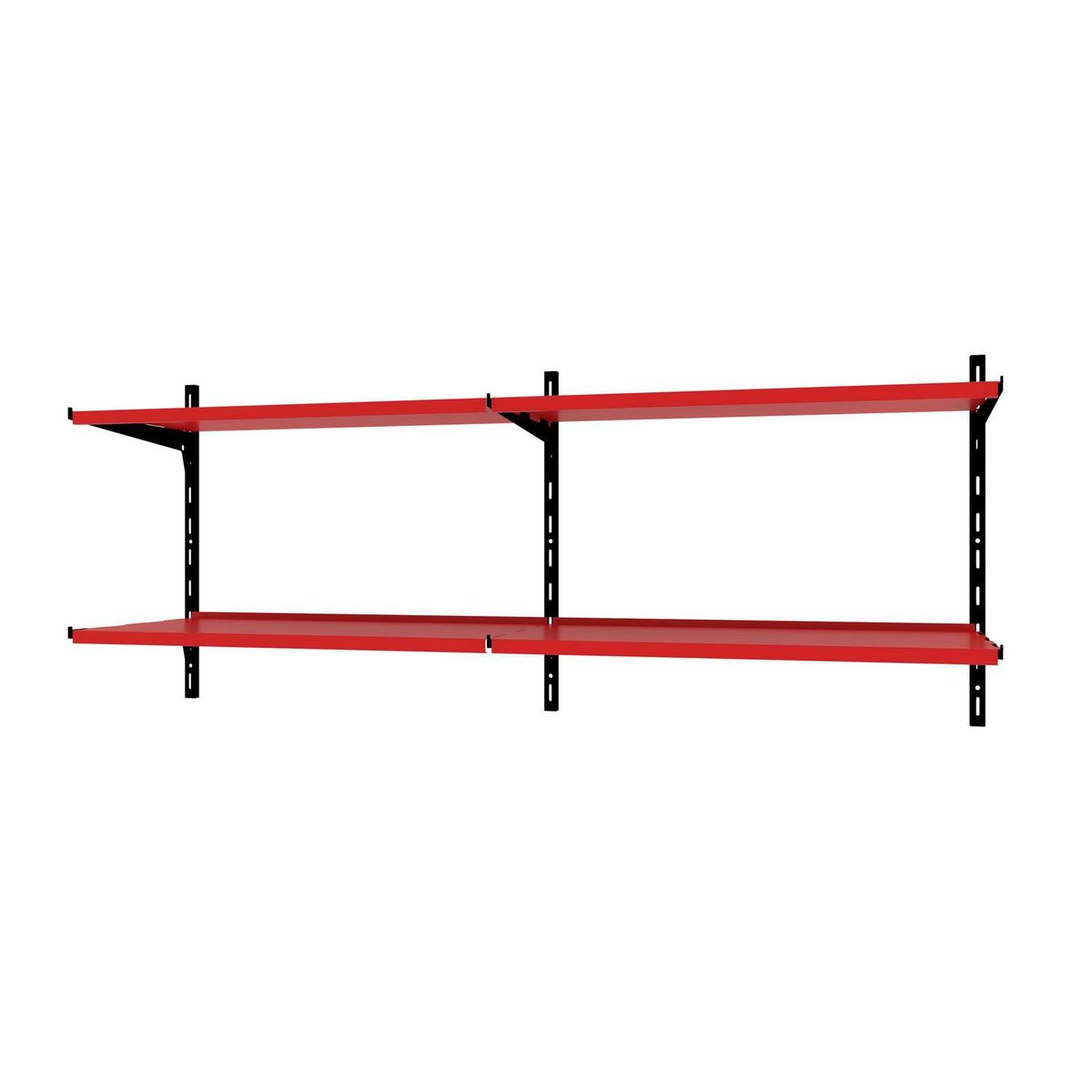 DUCASSE - Repisa Grad. Dúo Acero 4 Nivel(es) 120x50x30 cm Rojo/Negro