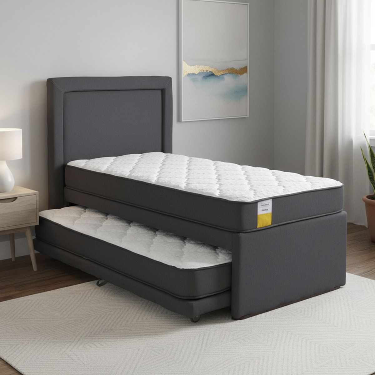 DRIMKIP - Cama Nido 1 Plaza 90X190 Cm + Respaldo