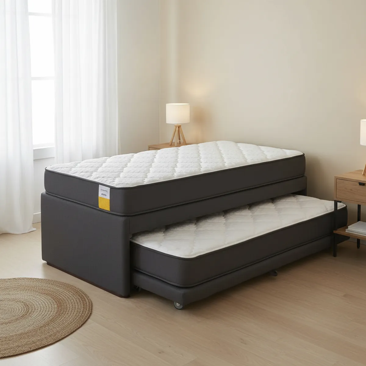 DRIMKIP - Cama 1 plaza Nido Nido Gris