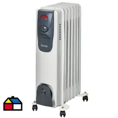 KENDAL - Estufa 1500 W Oleoeléctrica KO-1500 Gris - Blanco