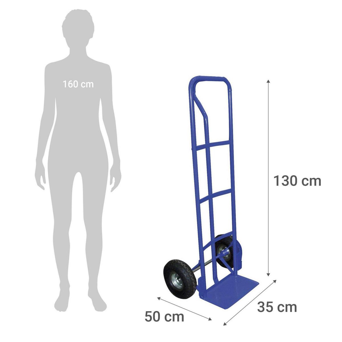 OKB - Yegua rueda neumática carga tipo balon 250 kg