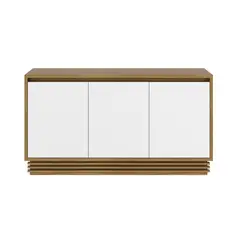 TECNOMOBILI - Mesa apoyo con 3 puertas natural/off white