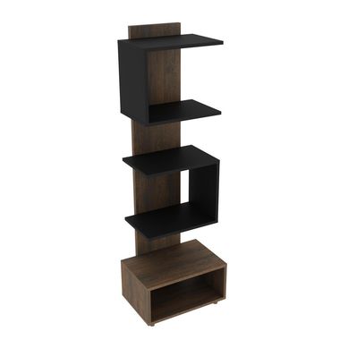 Estante Oficina 5 Nivel(es) 43.3x139.4x31.5 cm Rstico/Negro