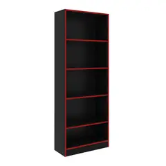 TECNOMOBILI - Estante Gamer MDP 5 Nivel(es) 59.8x160x25.5 cm Negro/Rojo