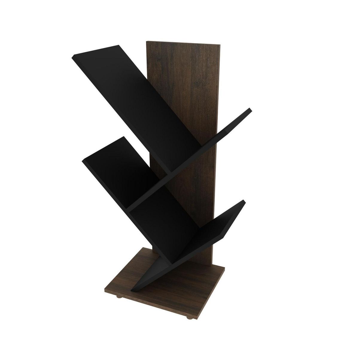 TECNOMOBILI - Estante Oficina MDP 3 Nivel(es) 45x139.4x32.5 cm Rústico/Negro