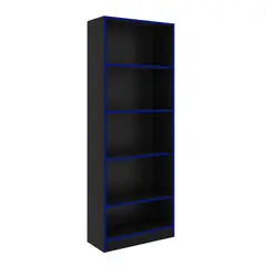 TECNOMOBILI - Estante Gamer MDP 5 Nivel(es) 59.8x160x25.5 cm Negro/Azul