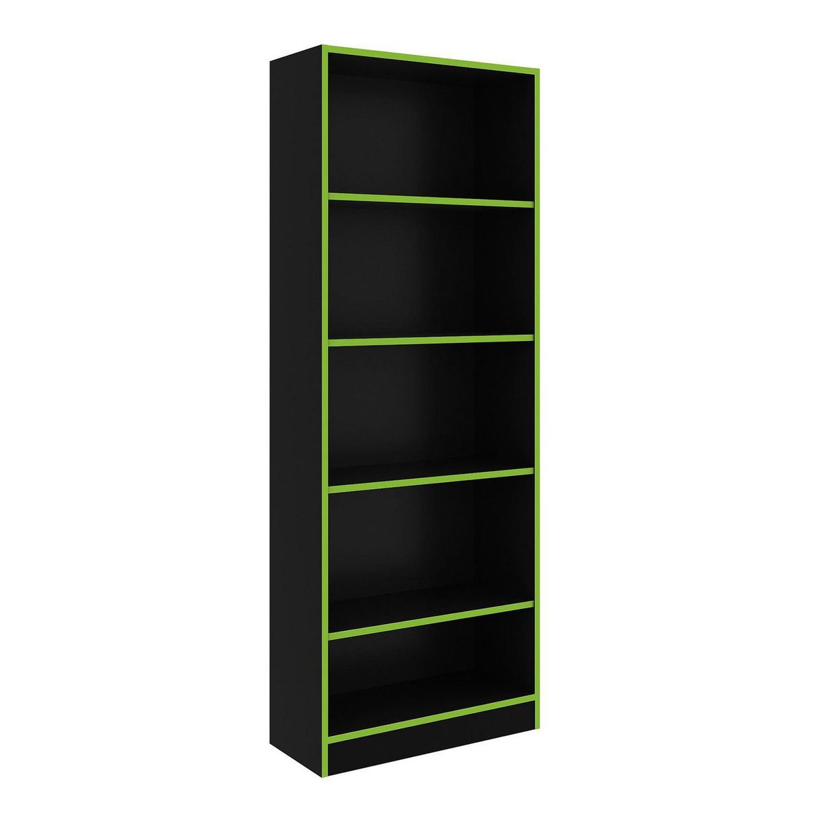 TECNOMOBILI - Estante Gamer MDP 5 Nivel(es) 59.8x160x25.5 cm Negro/Verde