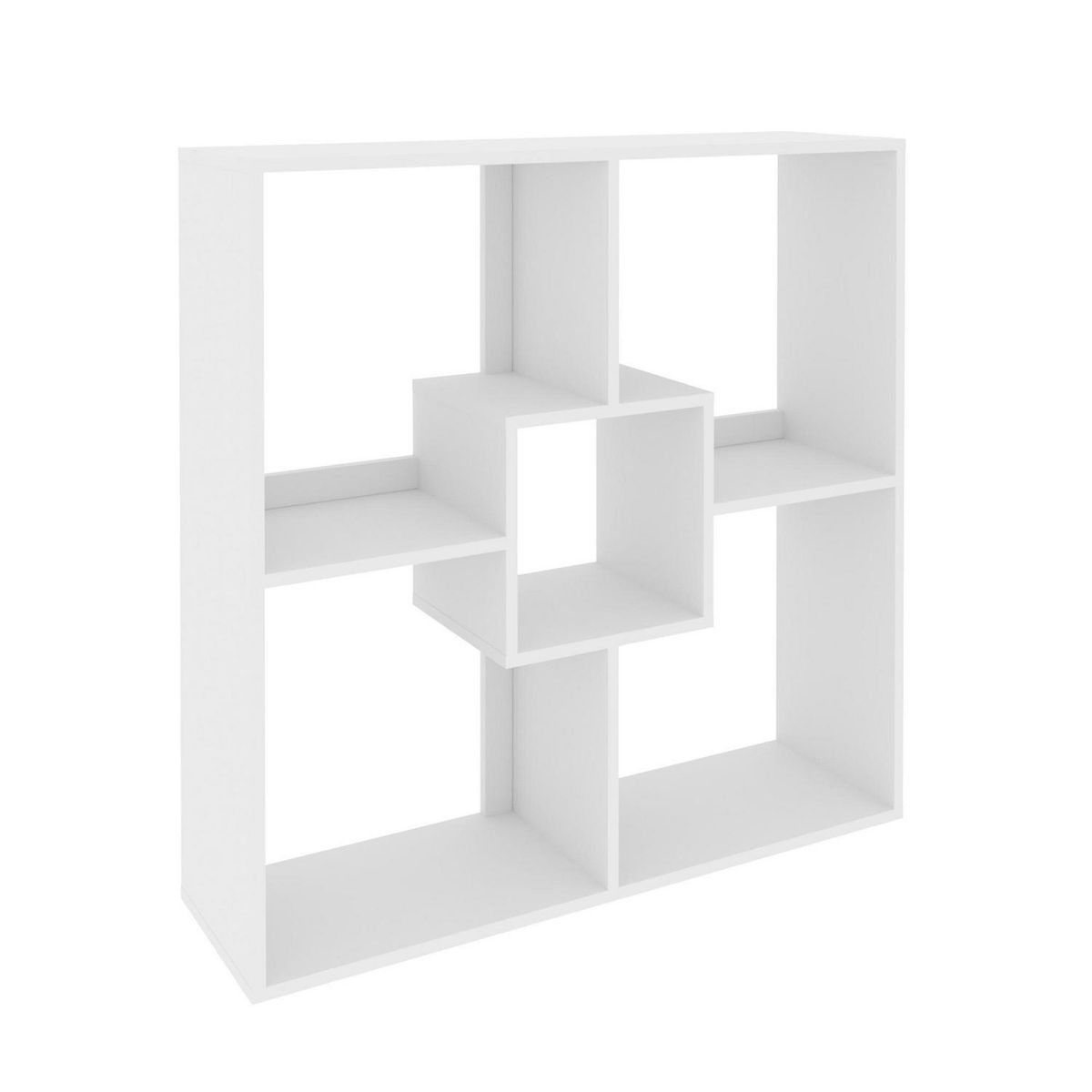 TECNOMOBILI - Librero MDP 1 Nivel(es) 90x90x25.6 cm Blanco