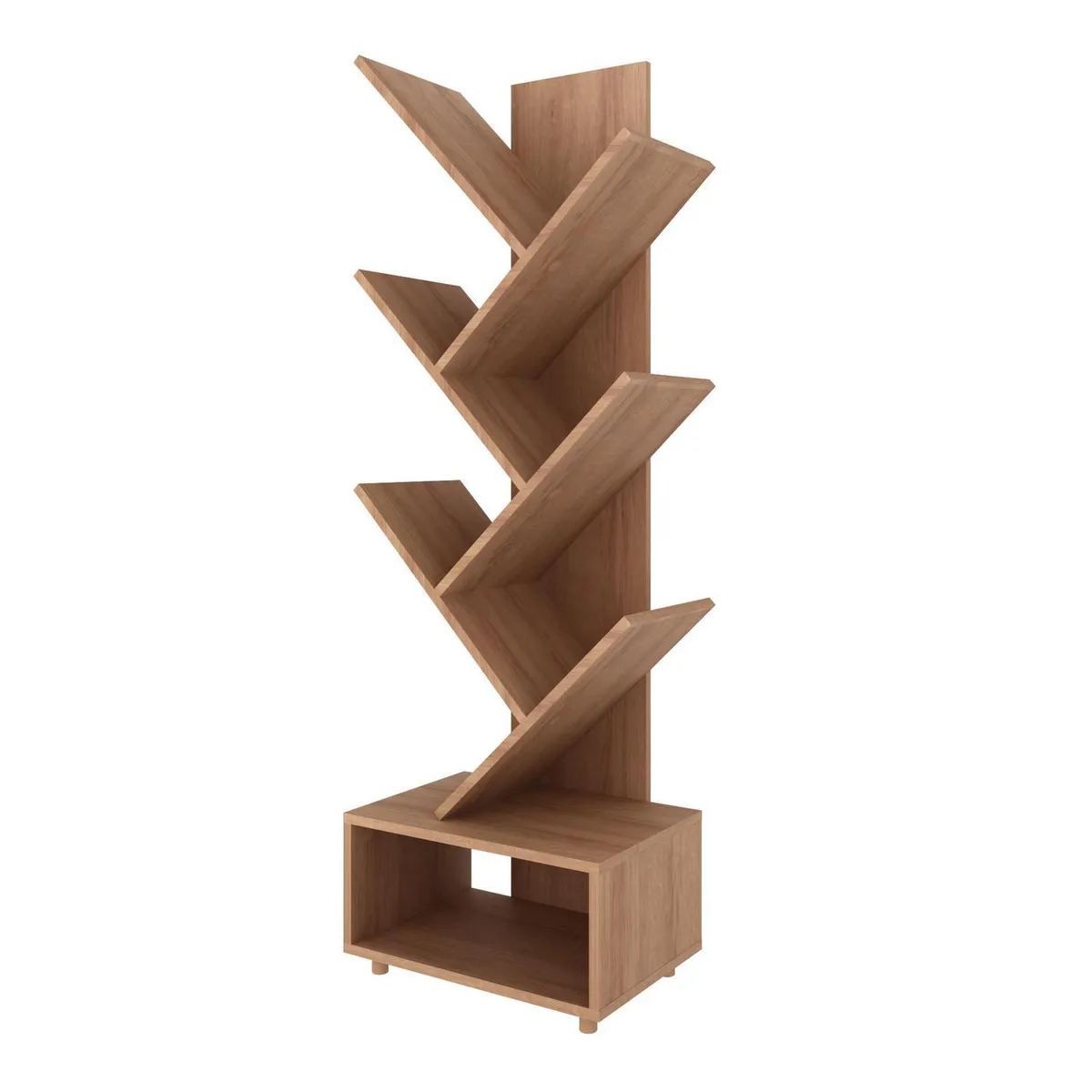 TECNOMOBILI - Estante Oficina MDP 5 Nivel(es) 43.3x139.4x31.5 cm Almendra