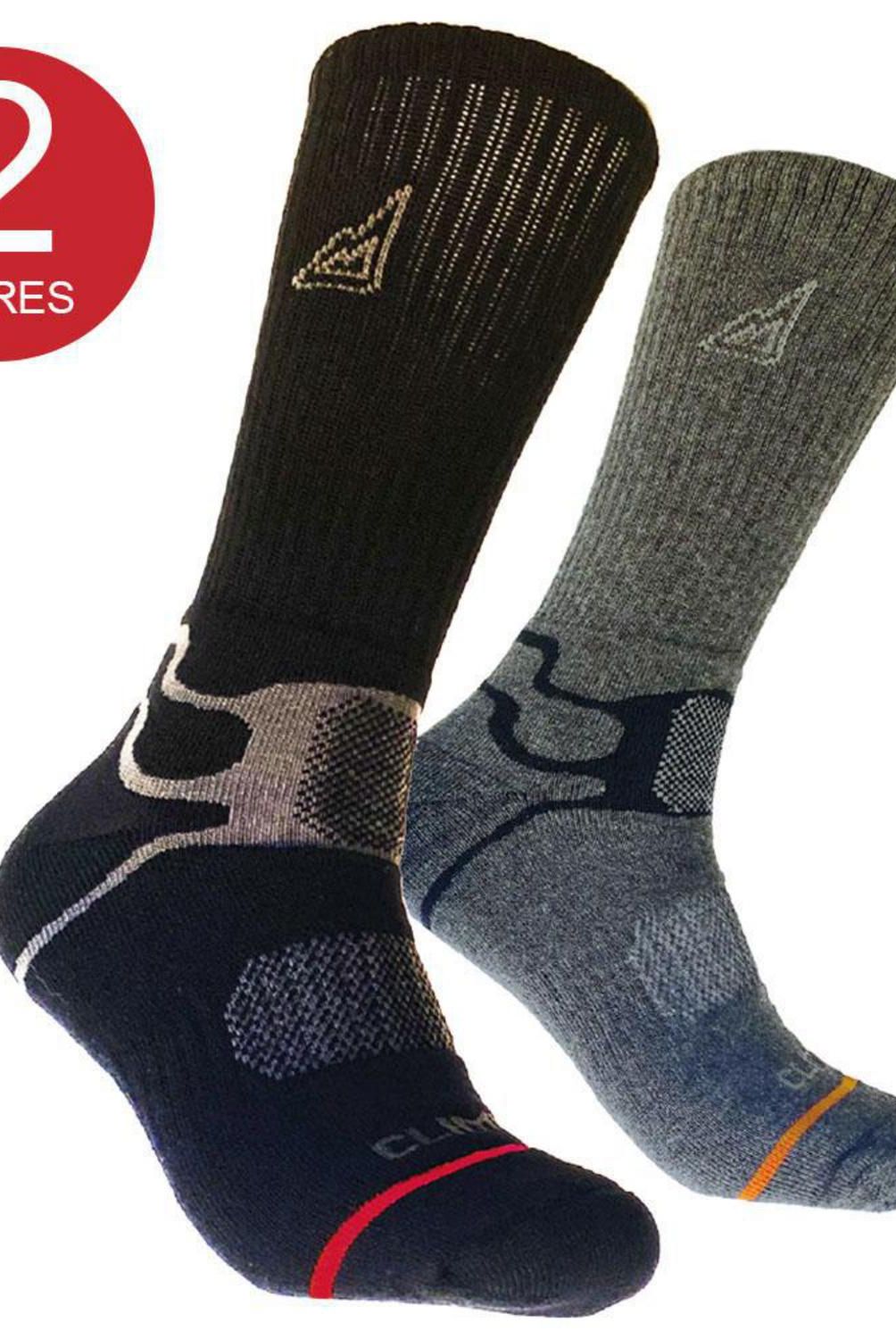 CLIMBER - Calcetines 2 Pares Hombre negro/gris moritz