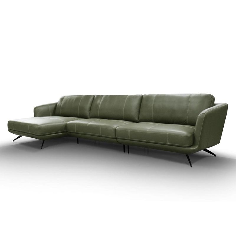DECOCASA - Sofá 2 cuerpos 3064+Chaise 298x92x97 cm Green