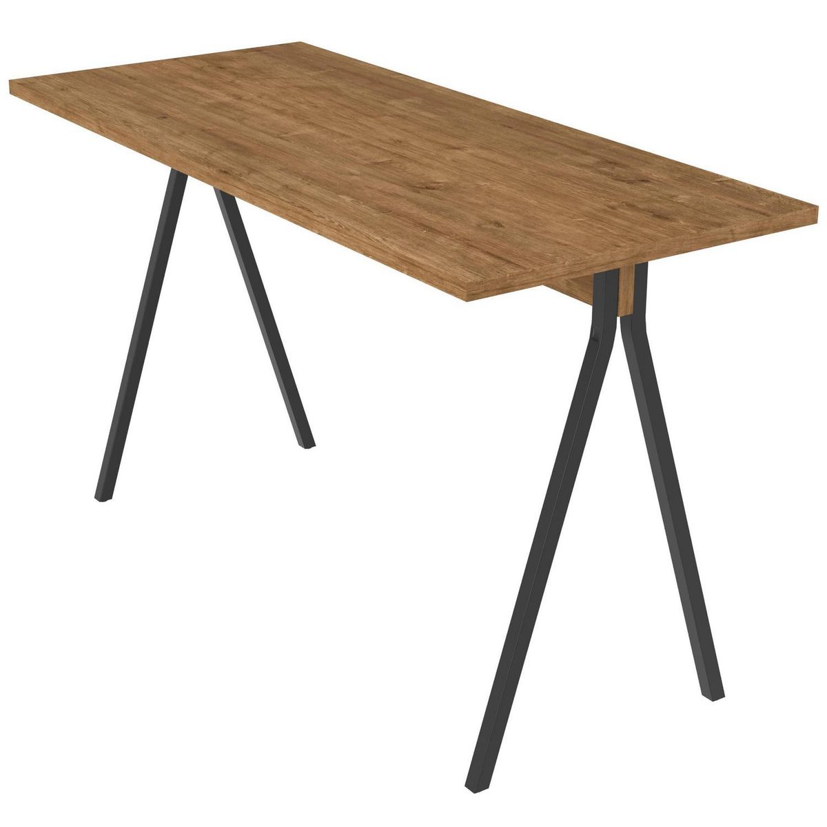 DECOCASA - Juego de Comedor Steel York 4 Sillas Mesa Rectangular 60x75x136 cm Negro/Café