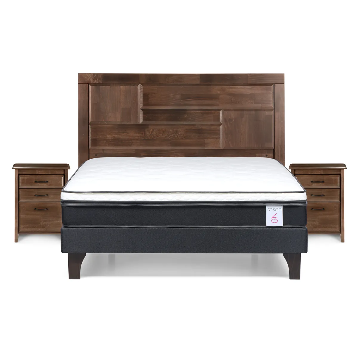 ROSEN - Cama 2 plazas Europea New Style 6 Blanco