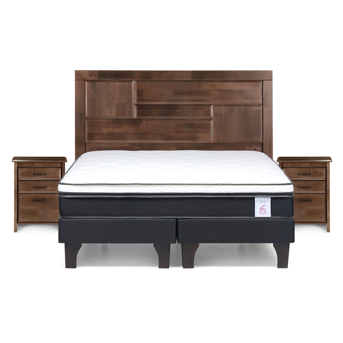 ROSEN - Cama 2 plazas Europea New Style 6 Blanco