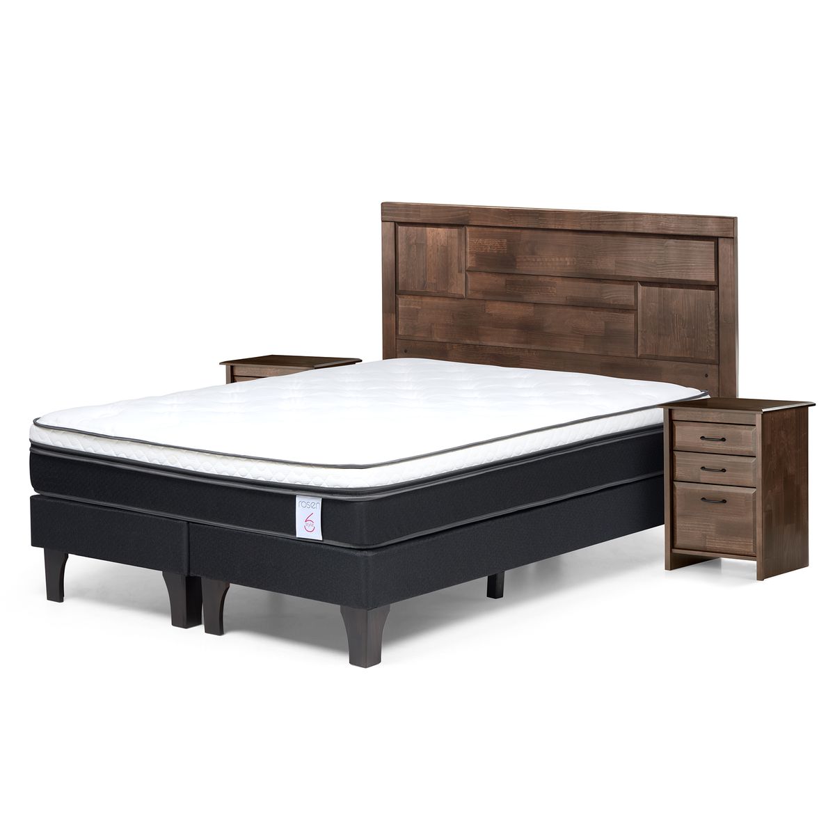 ROSEN - Cama 2 plazas Europea New Style 6 Blanco