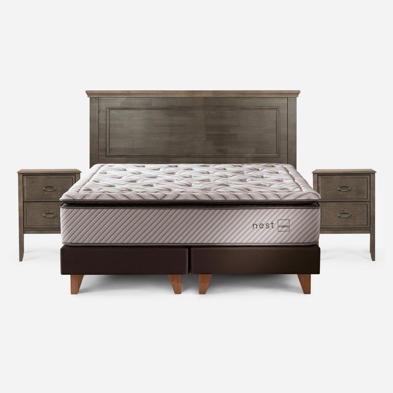 ROSEN Cama King Europea Nest Blanco