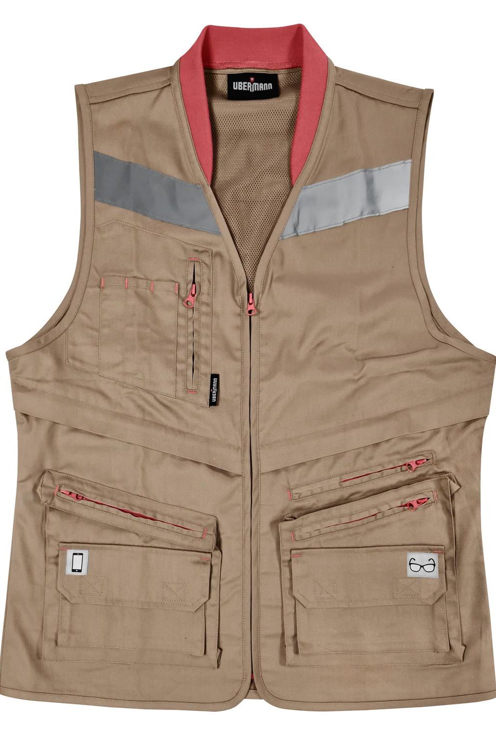 UBERMANN - Chaleco geologo patriot mujer café XL