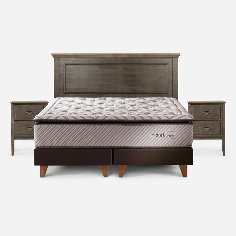 ROSEN Cama 2 plazas Europea Nest Blanco