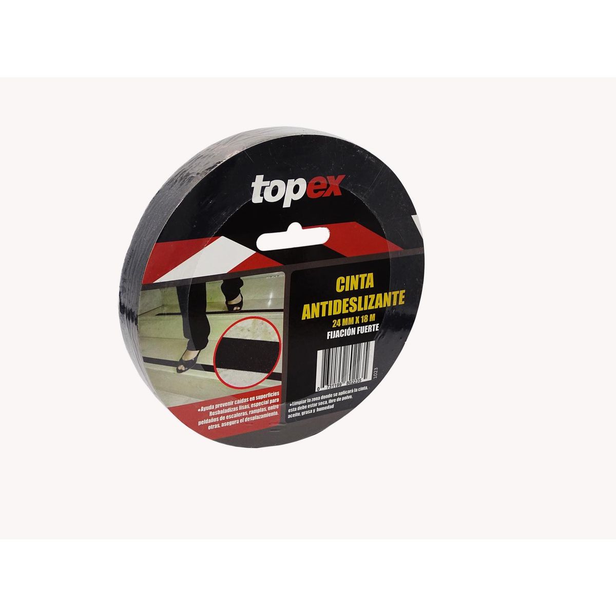 TOPEX - Cinta antideslizante 24mm x 18m negro