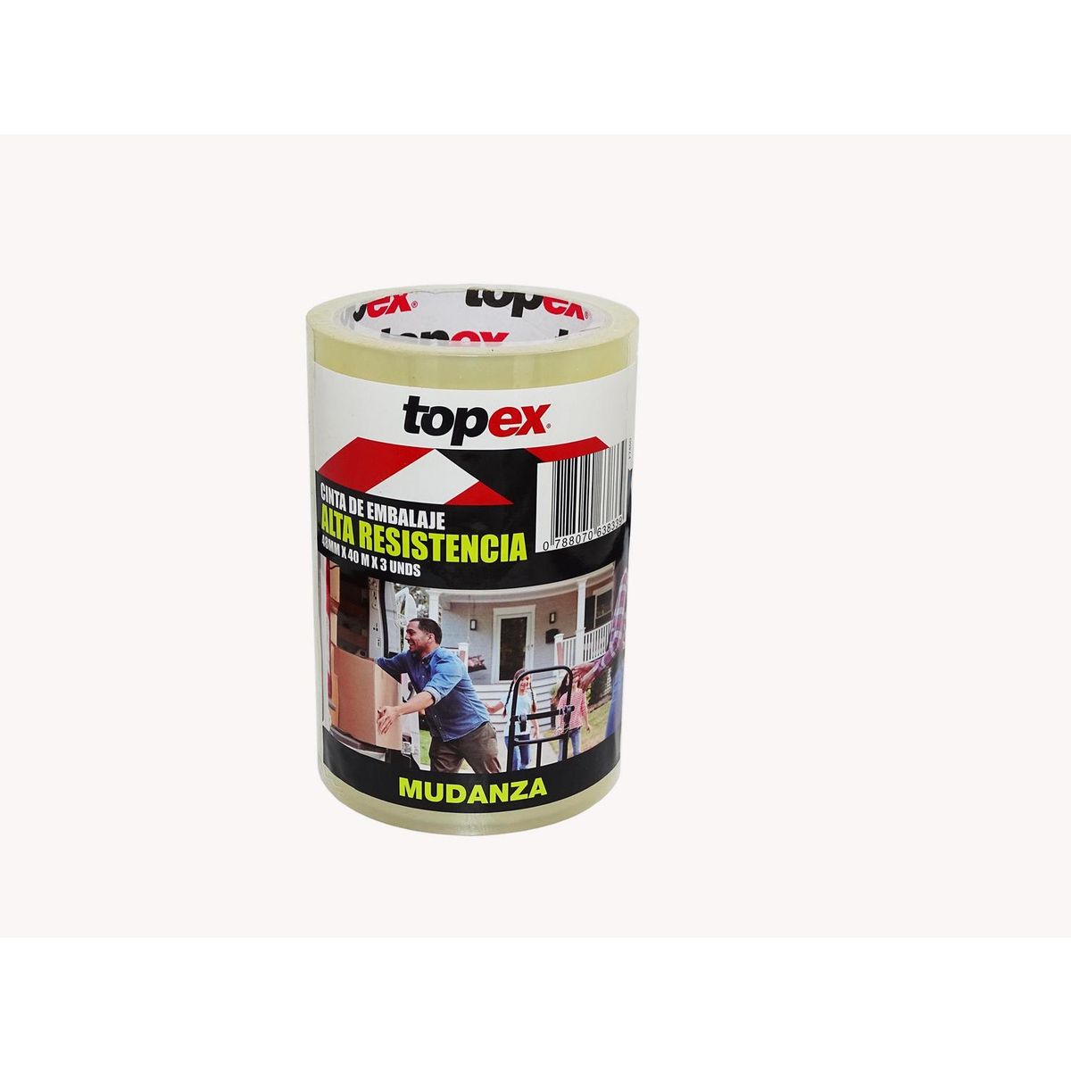 TOPEX - Pack cinta mudanza 48mmx40mx3