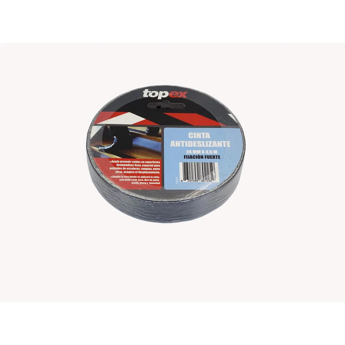 TOPEX - Cinta antideslizante 24 mm x 4,5m negra