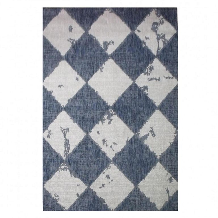 Alfombra 240x340 cm Sisal Azul