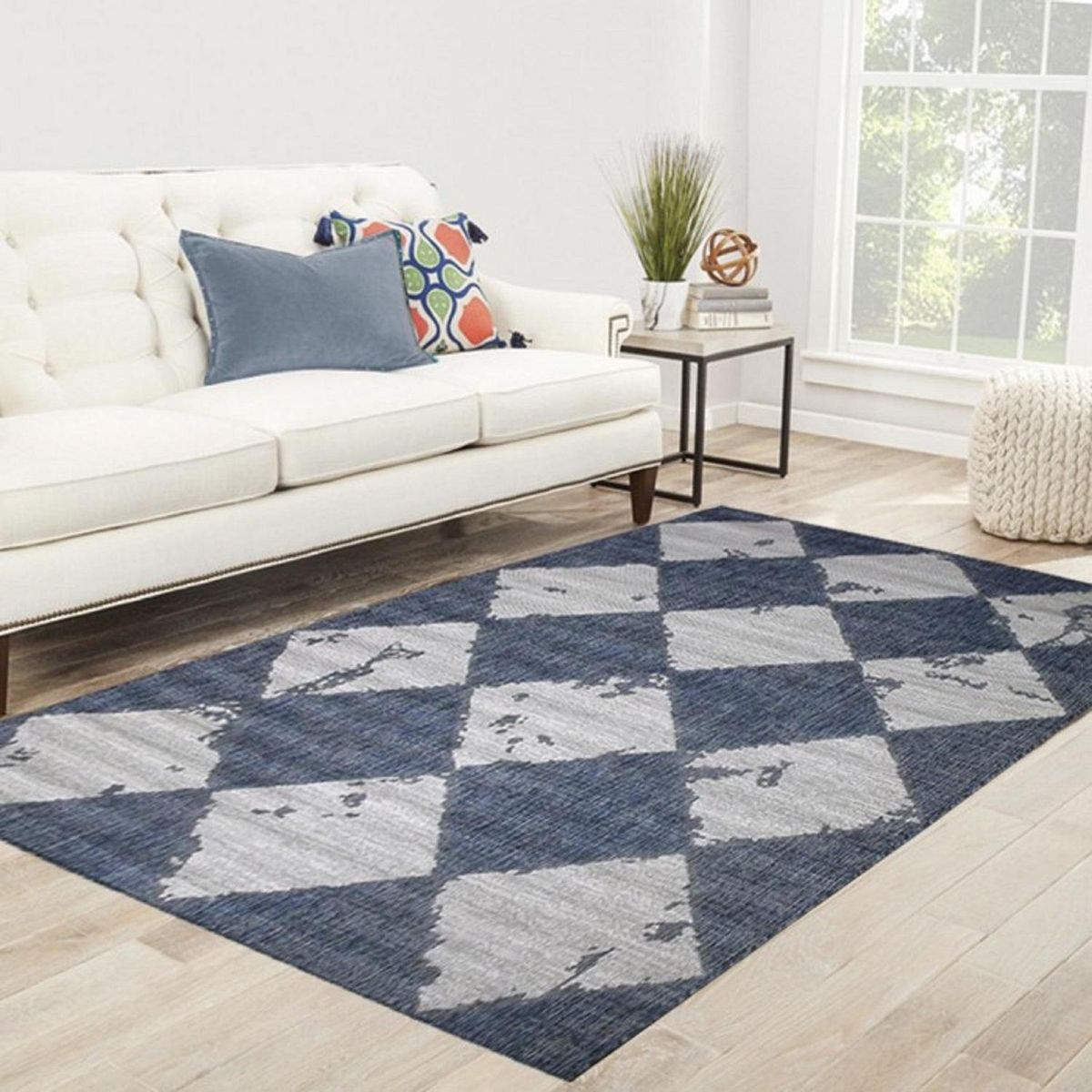 IDETEX - Alfombra Grande Atenea 240x340 cm Sisal Azul