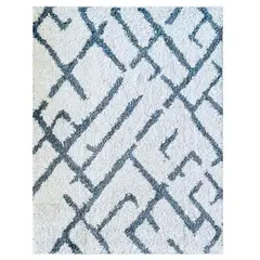 IDETEX - Alfombra shaggy Gardenia 150x200 cm snow