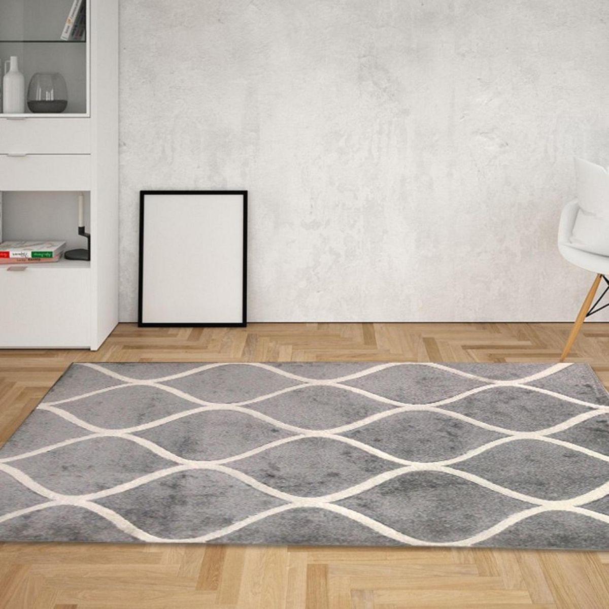 IDETEX - Alfombra Carved Apiary 150x200 cm Poliéster Gris