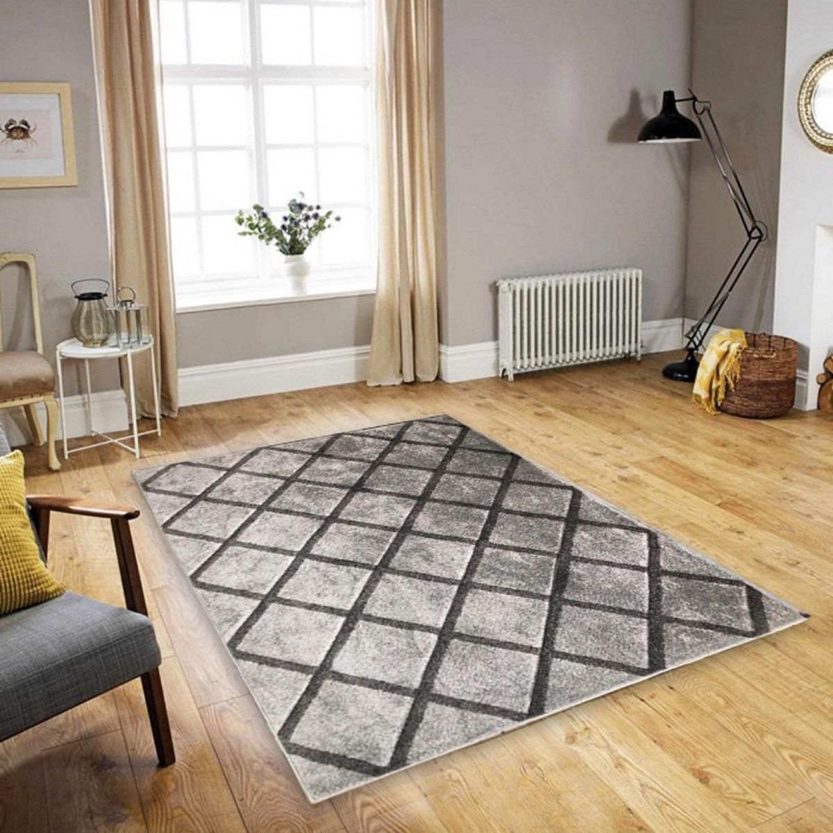 IDETEX - Alfombra Carved Apiary 150x200 cm Poliéster Marengo