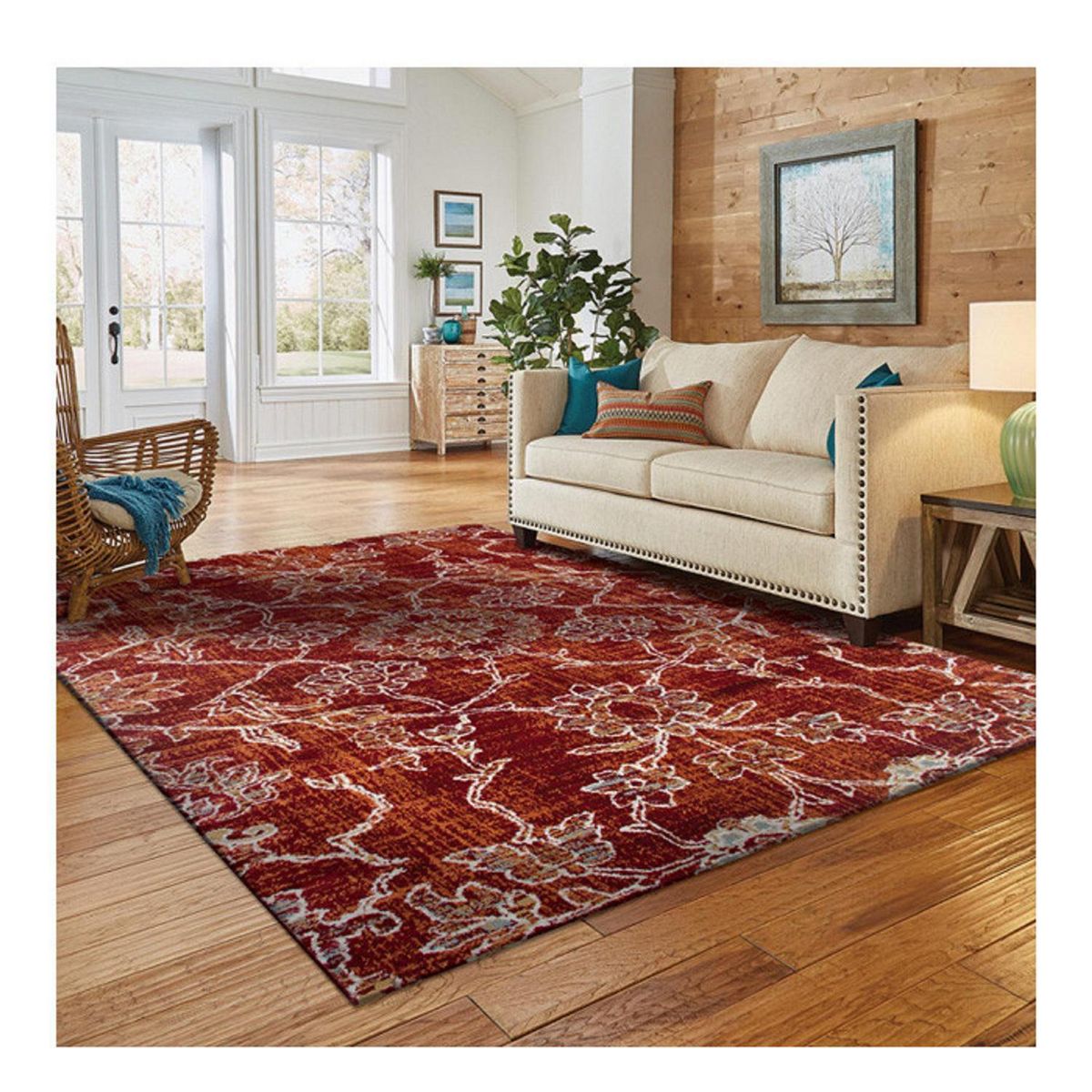 IDETEX - Alfombra Heatset Satchi Classic 160x235 cm Poliéster Rojo