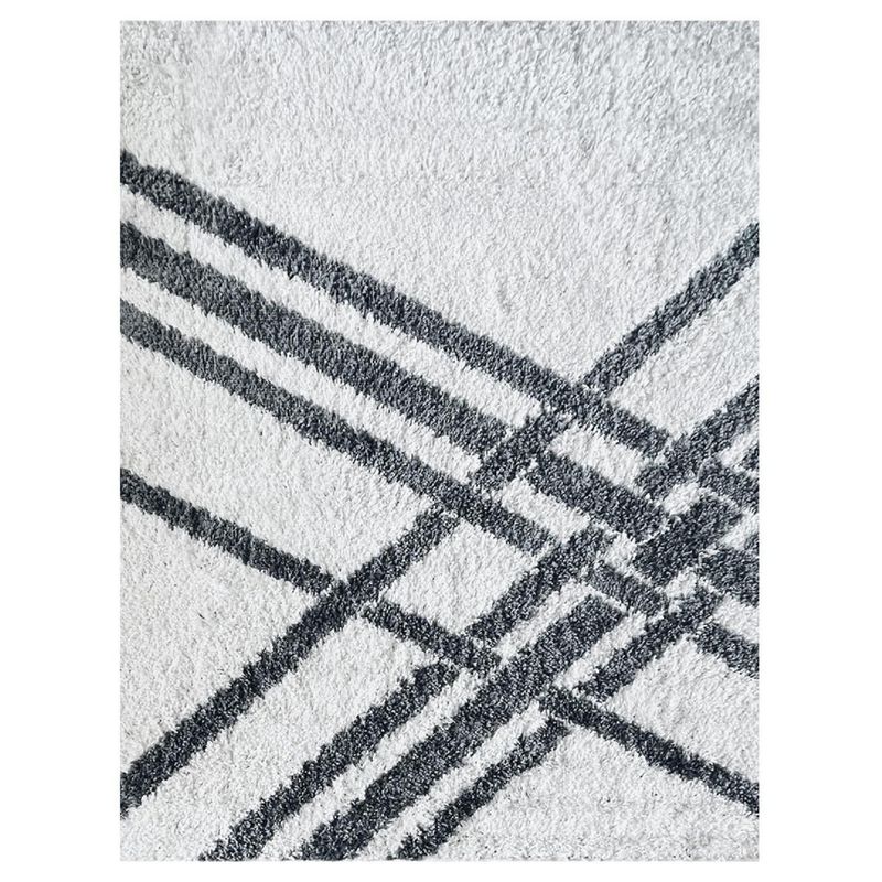 IDETEX - Alfombra Shaggy Gardenia 150x200 cm Poliéster Blanco