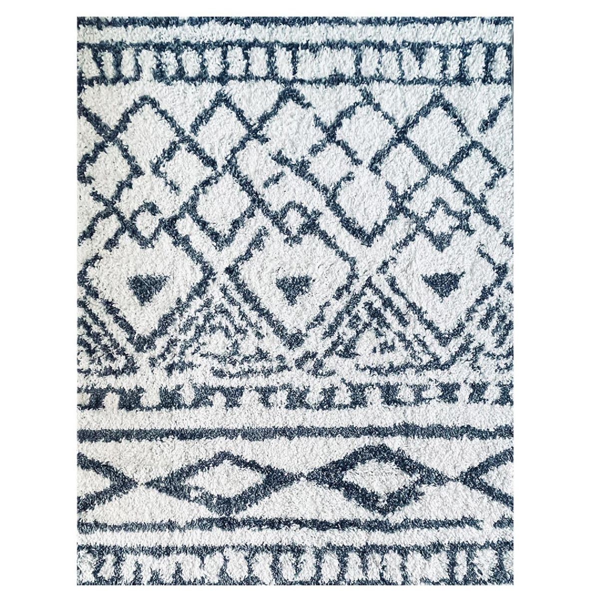 IDETEX - Alfombra shaggy Gardenia 1 150x200 cm blanco