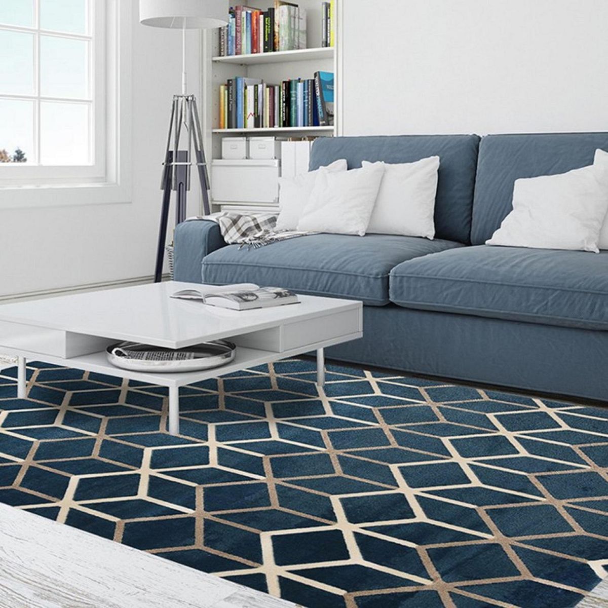 IDETEX - Alfombra Heatset Mavi 160x235 cm Poliéster Azul