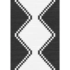 IDETEX - Alfombra Atenea 160x230 cm Sisal Negra