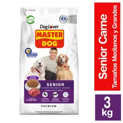 MASTER DOG - Alimento Seco para Perro Senior Carne 3 kg