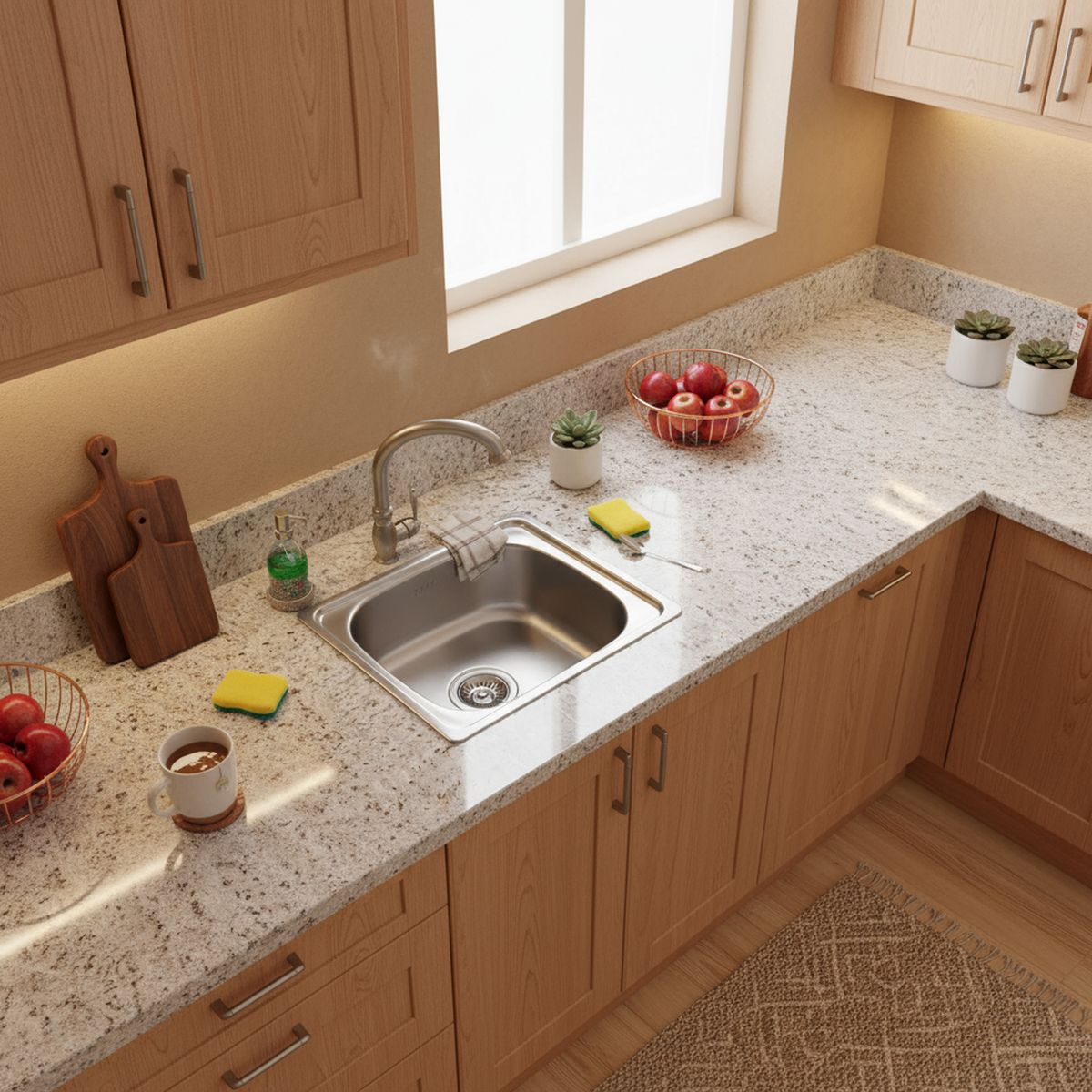 SPLENDID - Lavacopas Empotrado 1 Cubeta(s) 46x16x40 cm Acero inoxidable