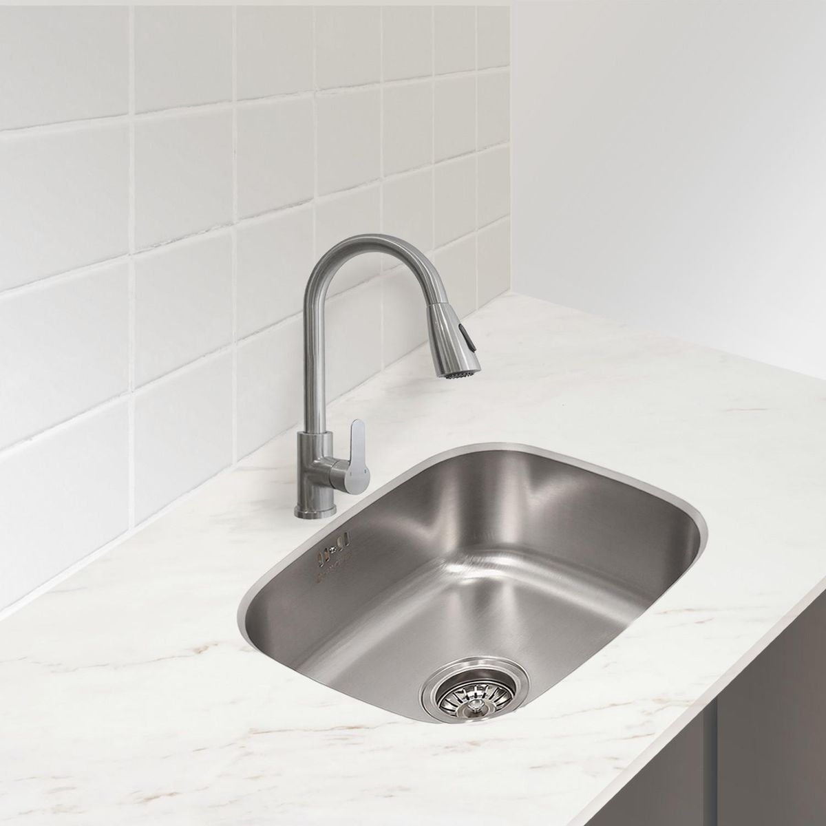 SPLENDID - Lavaplatos Bajo Cubierta 1 Cubeta(s) 43x19x38 cm Acero inoxidable