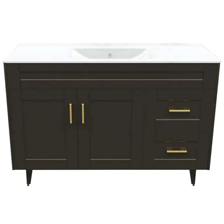 Kit mueble vanitorio Deluxe 120SK P café 120 cm